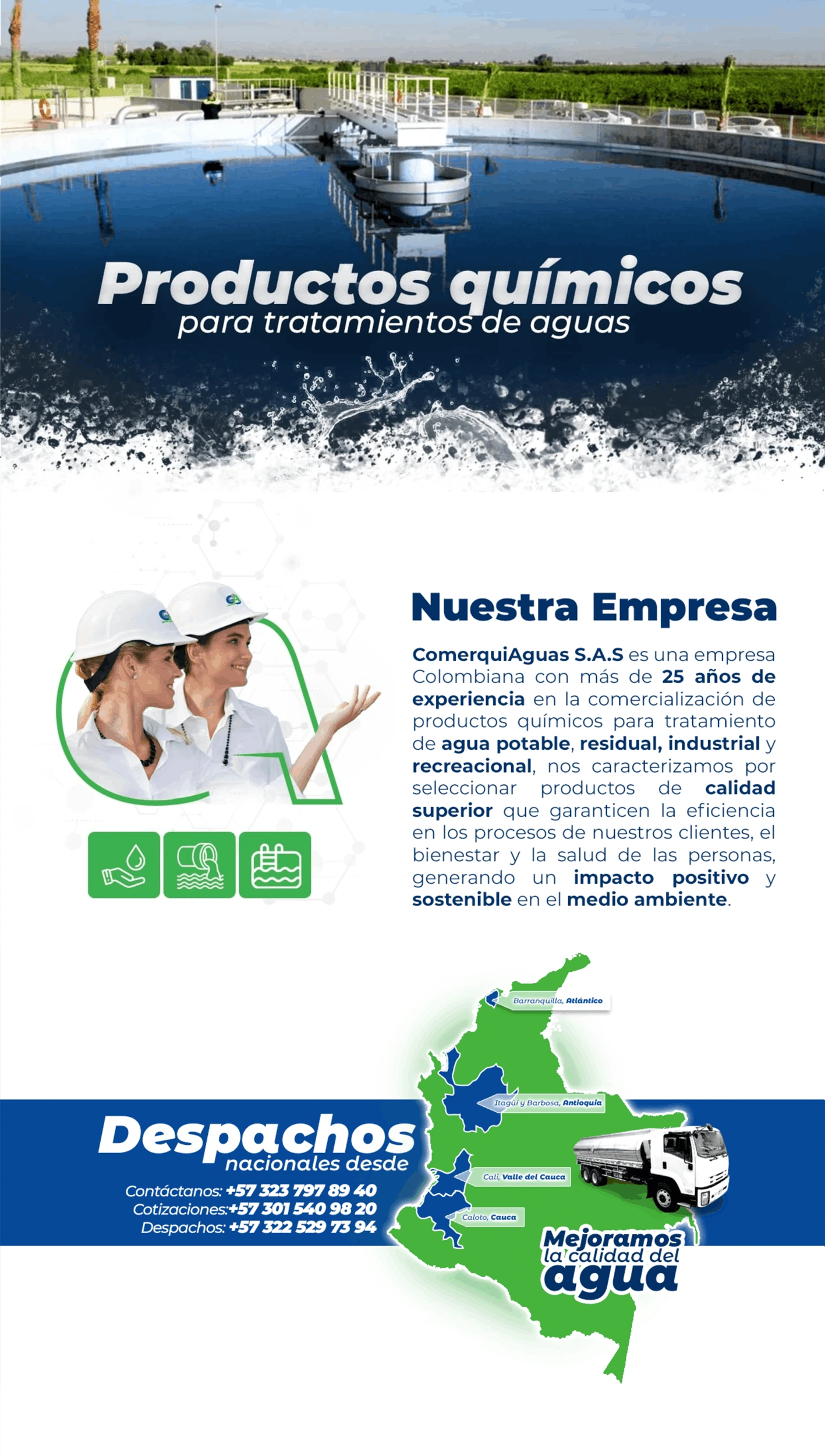 Comerquiaguas S.A.S - Estamos Ubicados en Cali - Sector Pance